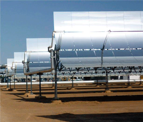 Trough mirrors from a Spanish solar power plant.