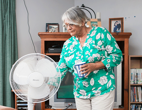 Fans are much cheaper to run than an air-conditioners: 3c per hour versus 70c per hour.