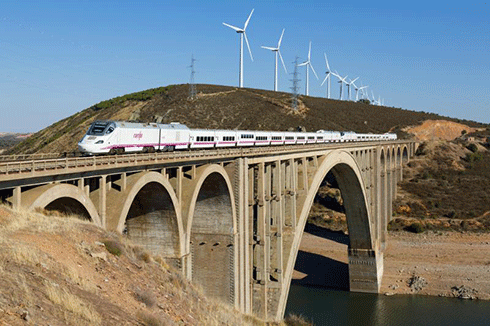 High speed rail can run on 100 per cent renewable energy.
