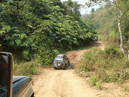 A dirt road in Chiang Rai province, Thailand