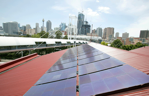 A record for solar panel efficiency has been reached in Sydney by combining different types of photovoltaic panel and focussing the sunlight.